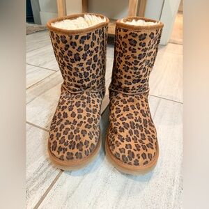 Leopard Print Ankle Boots